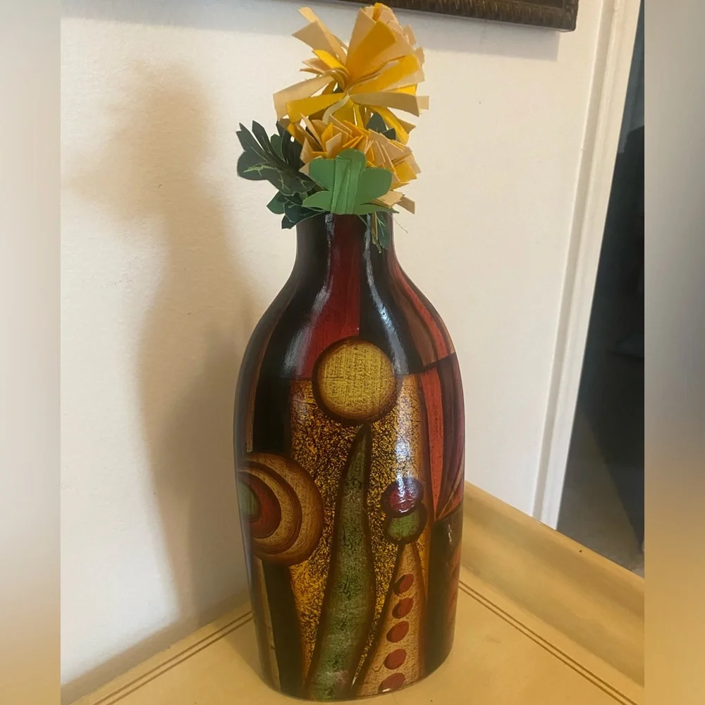 Vintage Decorative Ceramic Abstract Sculpture Art Vase